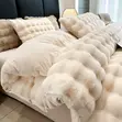 Off White Velvet 7pc Duvet Set - 2
