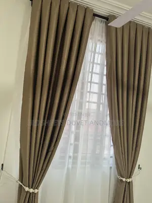 Adam Home Beige Blackout Curtains (2 pcs)