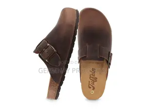 Tuffeln Unisex Nubuck Leather Clogs with Fastener