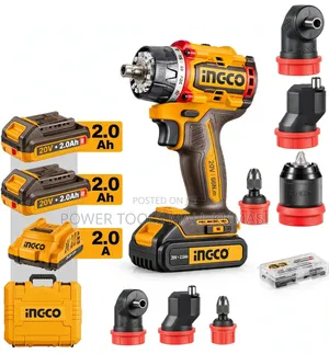 INGCO Cordless Multi-Head Drill Driver