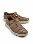 Anti-Shock Sandal Shoe - Brown Leather - 1