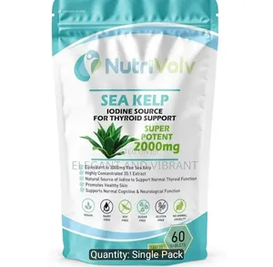 Sea Kelp Iodine Source for Thyroid Support - 2000mg, 60 Tabs