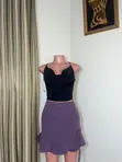 Purple Ruched Skirt - UK 6-8 - 1