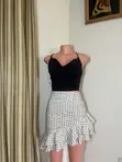 White Polka Dotted Skirt - 4