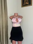 Black Ruched Skirt - UK 6-8 - 1