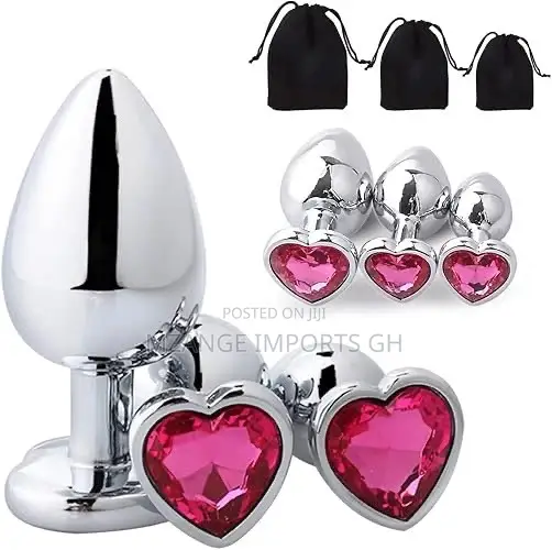 3 Set Metallic Stainless Steel Anal Plug - 1