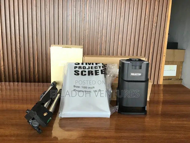 HY320 Mini Projector with Screen & Stand - 1