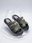 Stylish Women's Olive Green Flat Slippers - 2