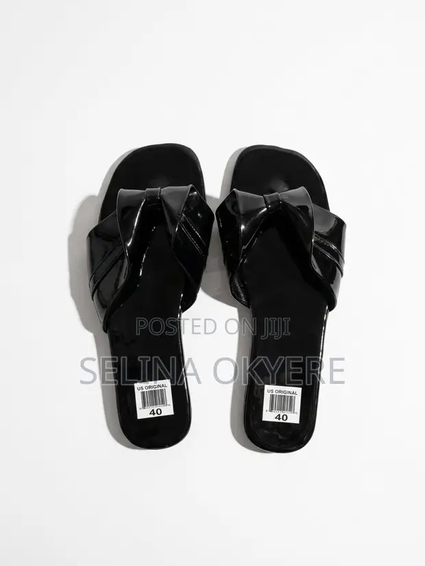 Brand New Women's Black Slippers - Size 40 - 1