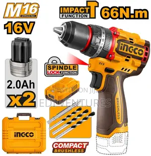 Ingco Compact Brushless Cordless Impact Drill - CIDLI166062