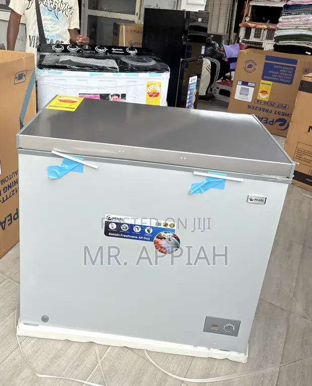 Pearl Single Door Electric Chest Freezer (200L, Gray) - 1