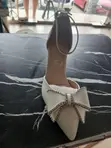 Women's White Heel Sandals - 2