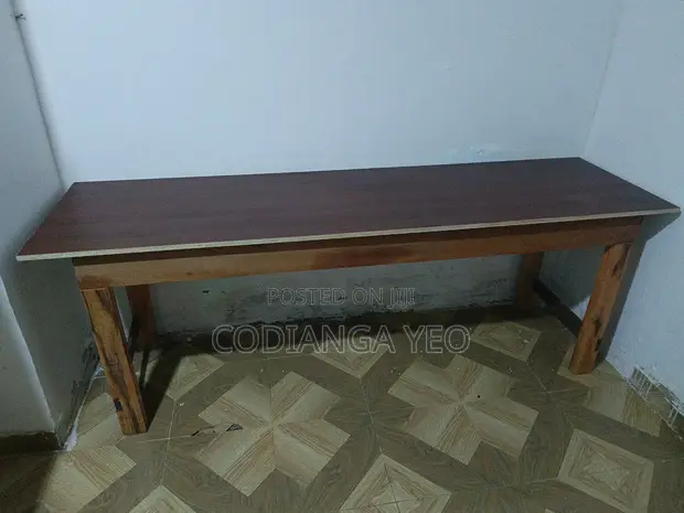 Wooden Dining Table with Foreign Wood Top - 1