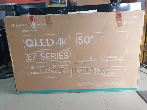 New 2024/25 Hisense 50" QLED UHD HDR Smart Satellite TV - 1