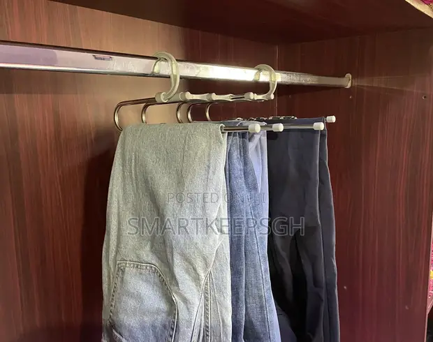 Adjustable Multi-Tier Trouser Hanger Rack - Space Saver - 1