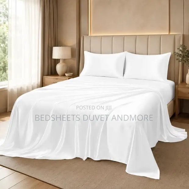 Hotel Cotton White Bedsheet Set - 1