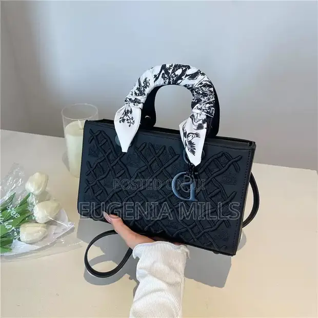 Dior Handbag with Scarf and Strap - 1
