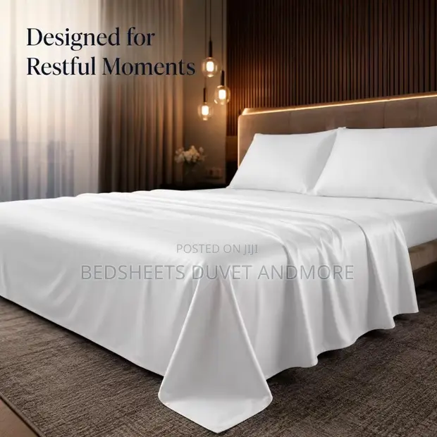 Adam Home 5-Star Hotel White Bedsheet Set - 1