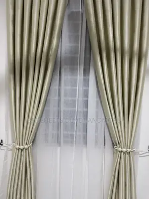 Adam Home Wider Width Beige Curtains (220 x 265 cm)