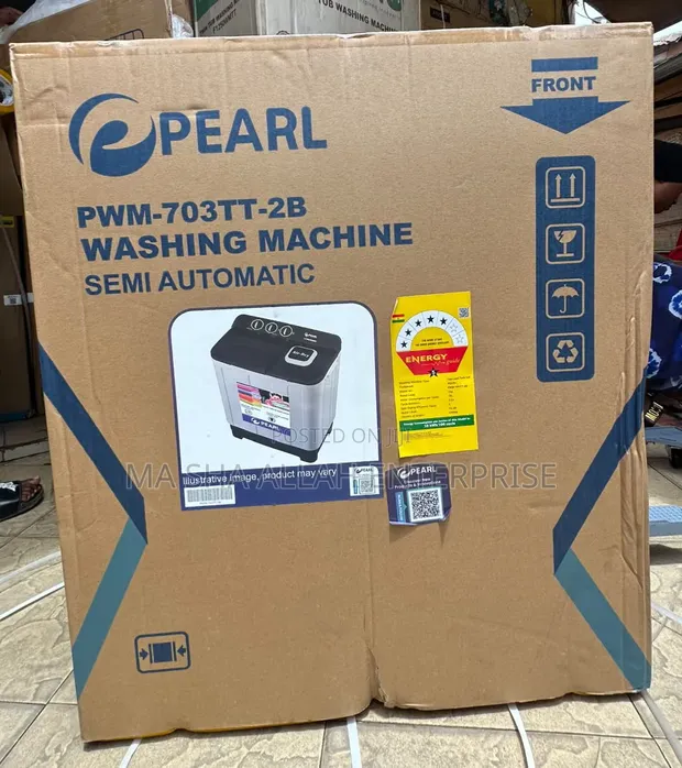 7kg Twin Tub Washing Machine - Pearl - 1