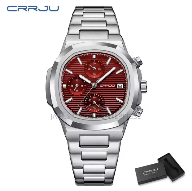 CRRJU Business Waterproof Stainless Steel Square Quartz Men Watch - 1