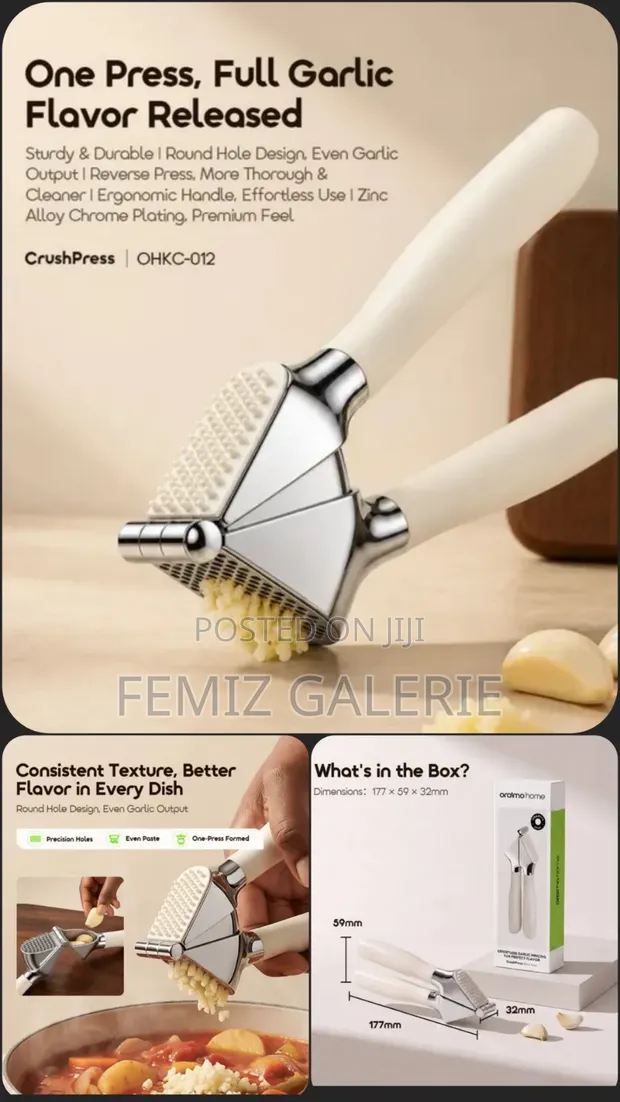Oraimo CrushPress Garlic Press - 1