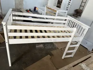 Student Wooden Bed with Ladder