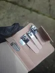 Manicure Care Set in Leather Pouch - 1