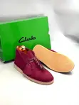 Clarks Suede Desert Coal Boots (Burgundy) - 2