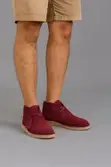 Clarks Suede Desert Coal Boots (Burgundy) - 3