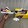 Vans Old Skool "Flame" Sneakers (Black/True White) - 1