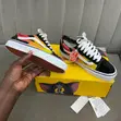 Vans Old Skool "Flame" Sneakers (Black/True White) - 2