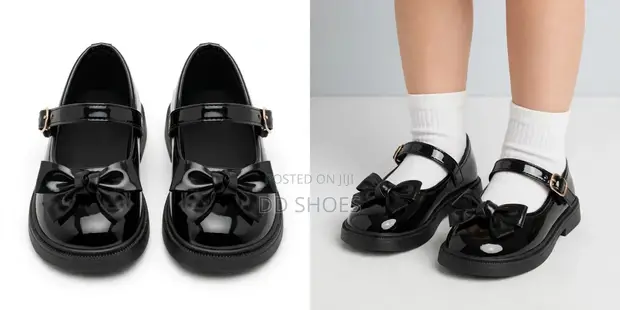 Quality Kids Black Patent Mary Jane School Shoes - 1