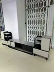 Executive TV Stand with Grey Marble Top - 4