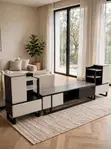 Executive TV Stand with Grey Marble Top - 5