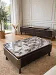 Luxury Dark Brown TV Stand & Coffee Table Set - 1