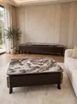 Luxury Dark Brown TV Stand & Coffee Table Set - 2