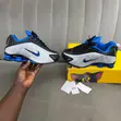 Nike Shox R4 Racer Silver Blue Sneakers - 1