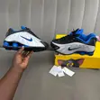 Nike Shox R4 Racer Silver Blue Sneakers - 4