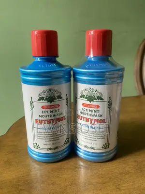 Original UK Euthymol Icy Mint Mouthwash 500ml (0% Alcohol)