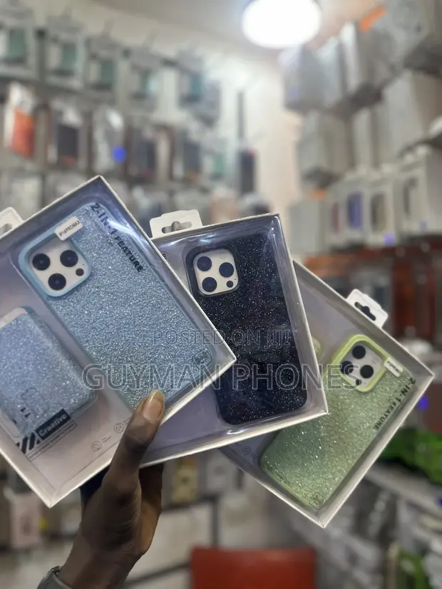 iPhone 12 Pro Max Glitter Case with Card Holder - 1