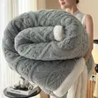 Queen Size Fluffy Fleece Fitted Bedsheet - 3