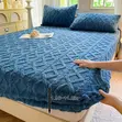 King Size Fluffy Fleece Fitted Bedsheet - 3