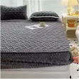 King Size Fluffy Fleece Fitted Bedsheet - 4