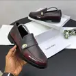 Calvin Klein Burgundy Leather Dress Loafers - 1