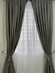 Adam Home Greige Wider Curtains (220 x 265 cm) - 2