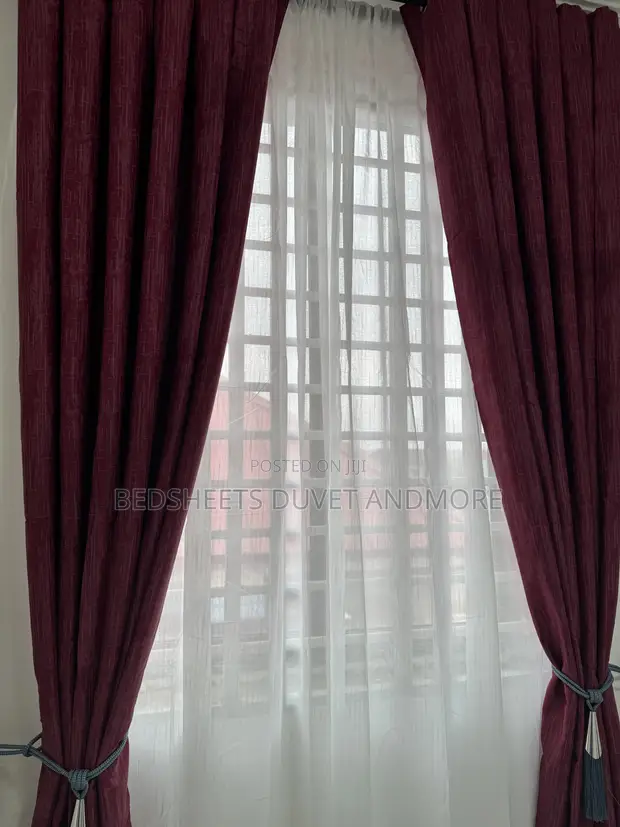 Adam Home Wine Wider Curtains (220 x 265 cm) - 1