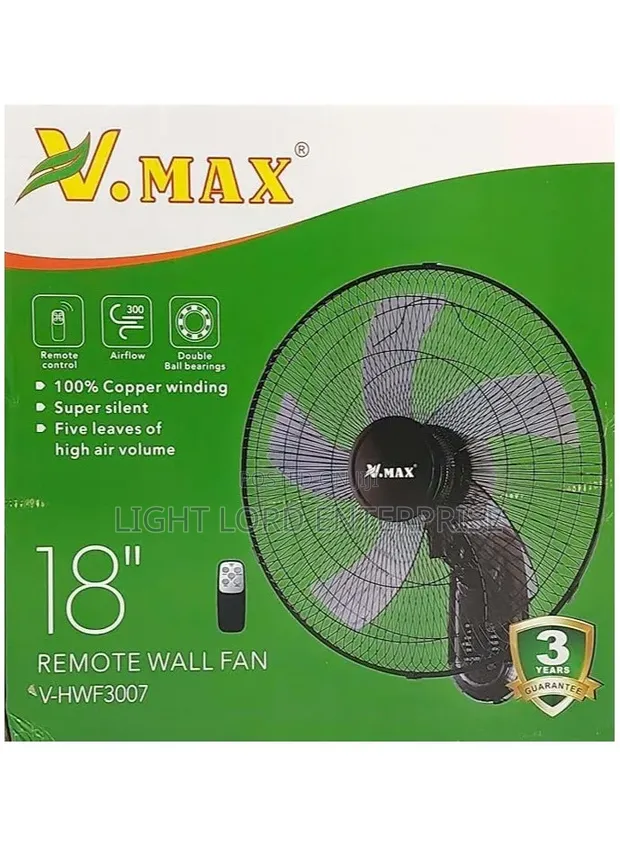 V-MAX V-HWF3007 18-inch Wall Mount Fan - 1