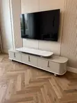 Modern TV Stand with Rotating Marble Top - 2