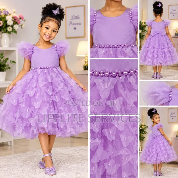 Beautiful Butterfly Dress for Girls (6 Months - 7 Years) - 1